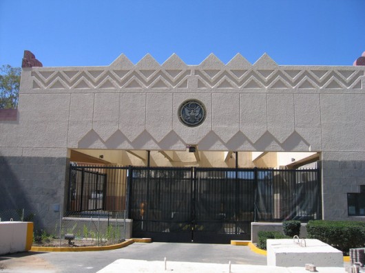 US embassy in Sanaa, Yemen
